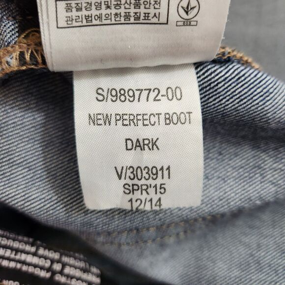 Gap 1969 Women 31L Dark Wash Mid Rise New Perfect Boot Jeans - Picture 14 of 14